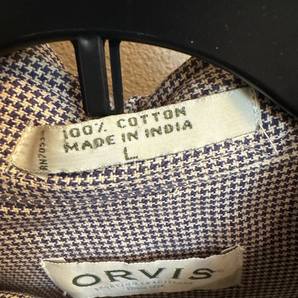 ORVIS Men's Large Shirt 1/4 Button Collared
Workwear Twill Cotton Angler Fishing - Picture 4 of 10